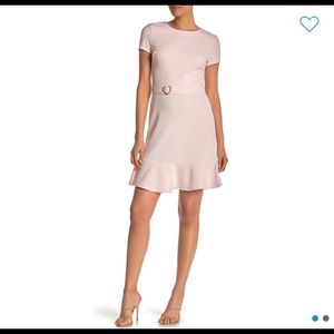 Betsey Johnson Short Sleeve Heart Belted Dress